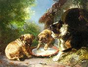 unknow artist Hunde vor der Hutte, France oil painting artist